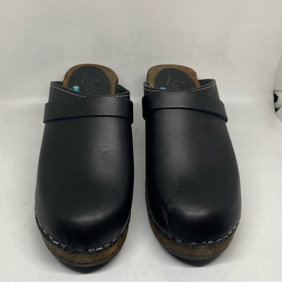 Lotta Stockholm High Heel Classic Clog in Black Brown Base with Strap Size 38 - Picture 4 of 16